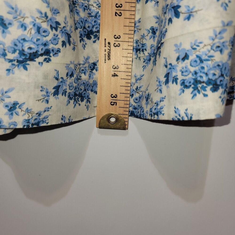 DÔEN Marcie Skirt Citron Rosier Floral Blue White Organic Cotton Maxi XS NWT* - Picture 7 of 11